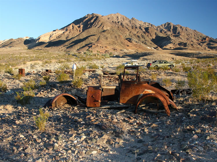 A view of Ibex Springs from below the old dump.