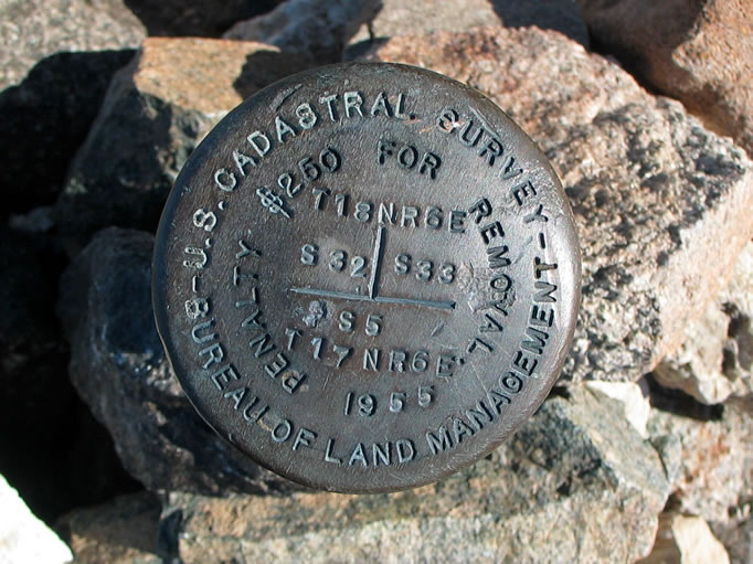 A nearby benchmark.