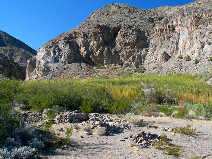 There are also some rock wall foundations between the Smith cabin and the spring.