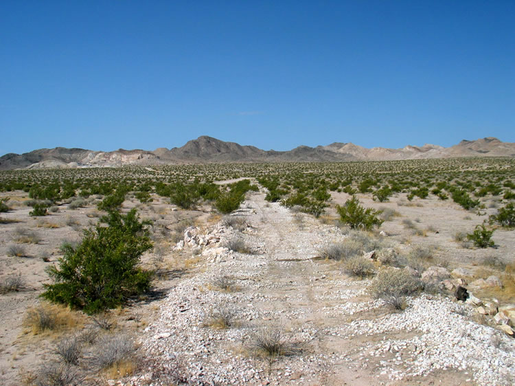 This is the roadbed of the narrow gauge railroad that ran from the quarry to the processing plant.