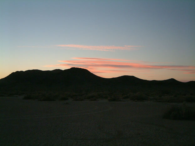Sunset.