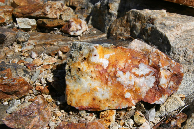 Here are some images of rocks found on the tailings pile.