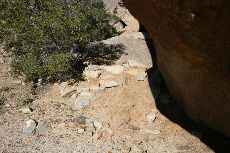 Speaking of forges and furnaces, we have little doubt that this pile of dirt and rock near the Eagle Cliff rockshelter cabin was at one time yet another forge/furnace used by a busy blacksmith and possibly doing double duty as a crude assay furnace.