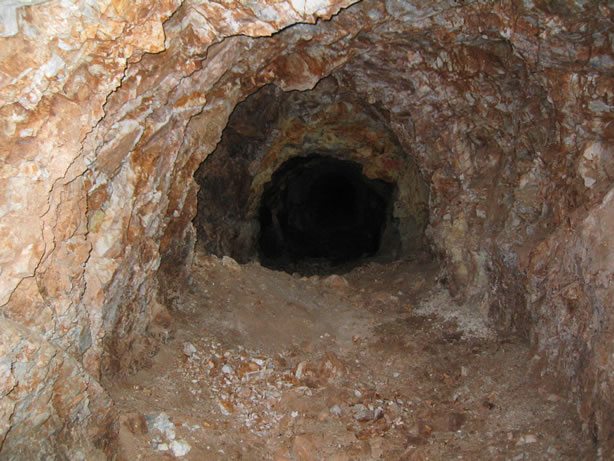 Entering the tunnel.