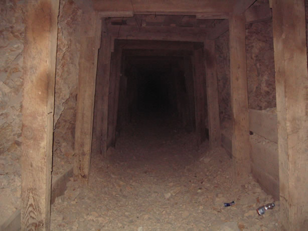 Inside of the backdoor of the War Eagle.
