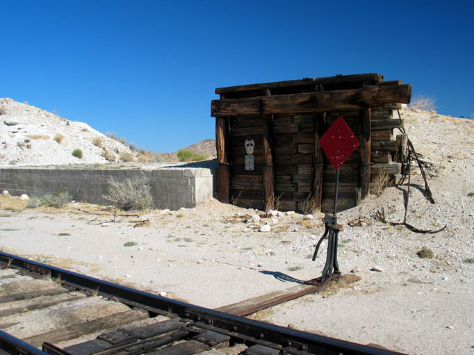 The loading dock and adjacent mill ruins of the once bustling nearby limestone mines.