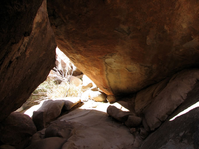 Just around the corner from the pictograph location is another large rock shelter.
