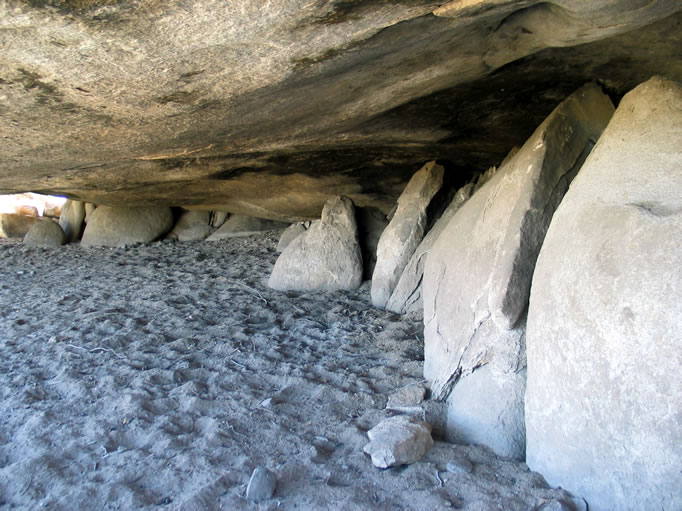 The interior of the shelter.