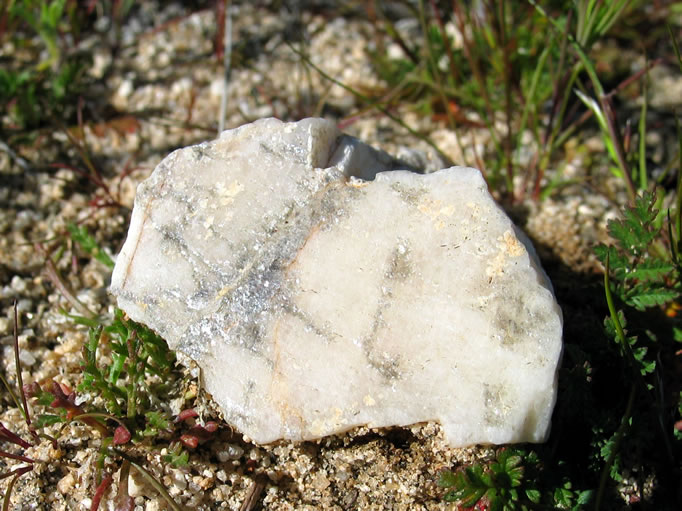 mica on feldspar