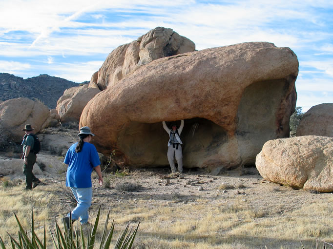 This deceptively large rock shelter would have provided excellent protection.