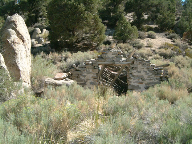 Remains of one of the cabins.