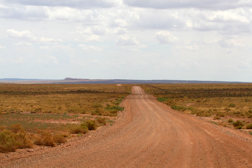 Obviously, we're not up on the Mogollon Rim any more!  In fact, we're on our way home and have dropped down south of Winslow to look for petrified wood.  There are certainly some wide open spaces out here!