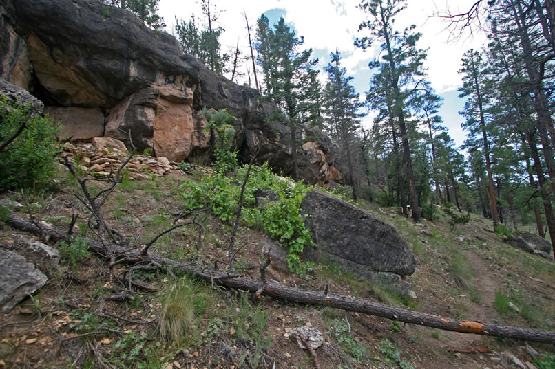 Off to our left, we get our first glimpse of the rock shelter.