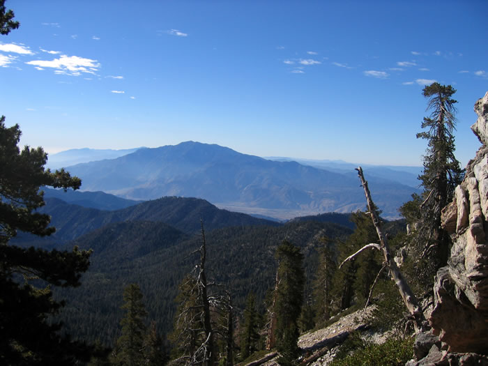 As we crest a ridge, we get a great view of Mt. San Jacinto.  This peak is about 670' lower than San Gorgonio.