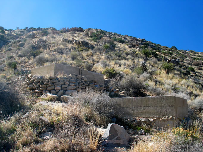 The most visible artifacts are three concrete tanks which were used to store water.