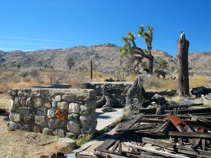 The rock work at what appears to be the entrance is still in good shape.