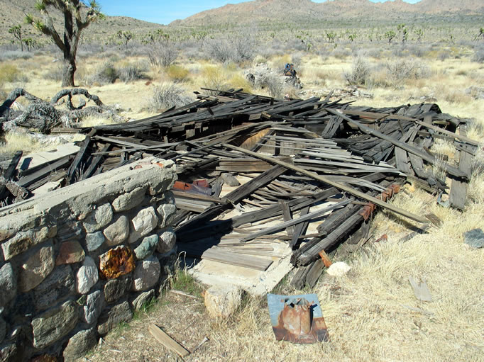 The rest of the structure seems to have simply fallen in upon itself from old age.