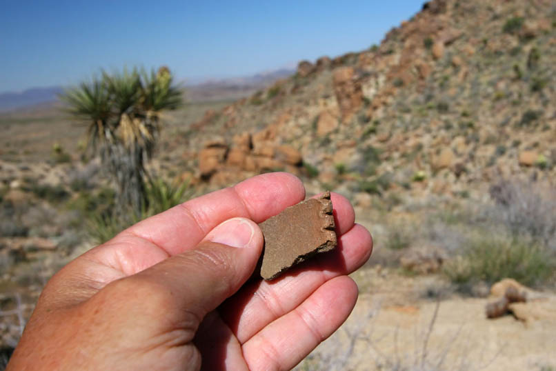 Of all the pottery fragments that we find, this one is the most interesting because of the detail work on the rim.