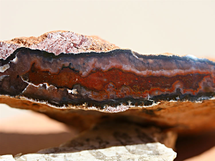 Finally, we'll end with this colorful piece of agate.  Grab your rock hammer and collecting bag and get out there!  We left plenty of stuff for you!