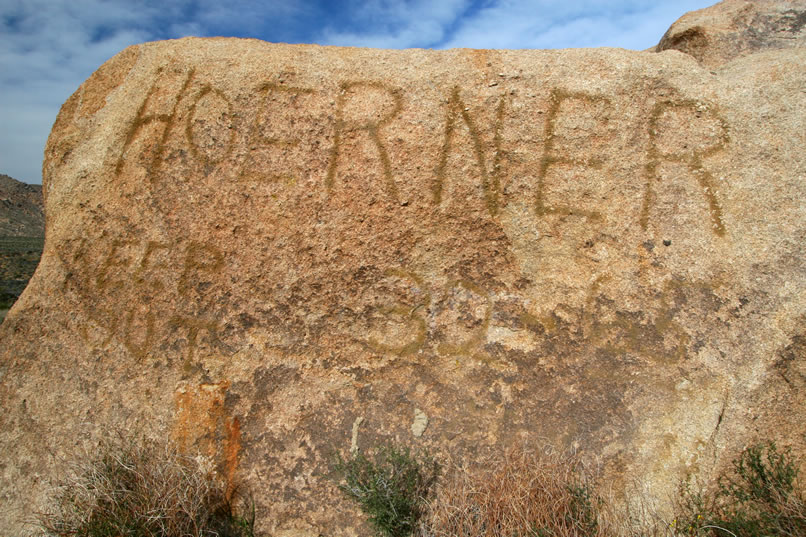 The inscription says, "Hoerner, Keep Out, 30-63"