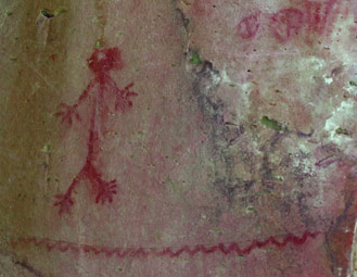 digitate anthropomorph pictograph