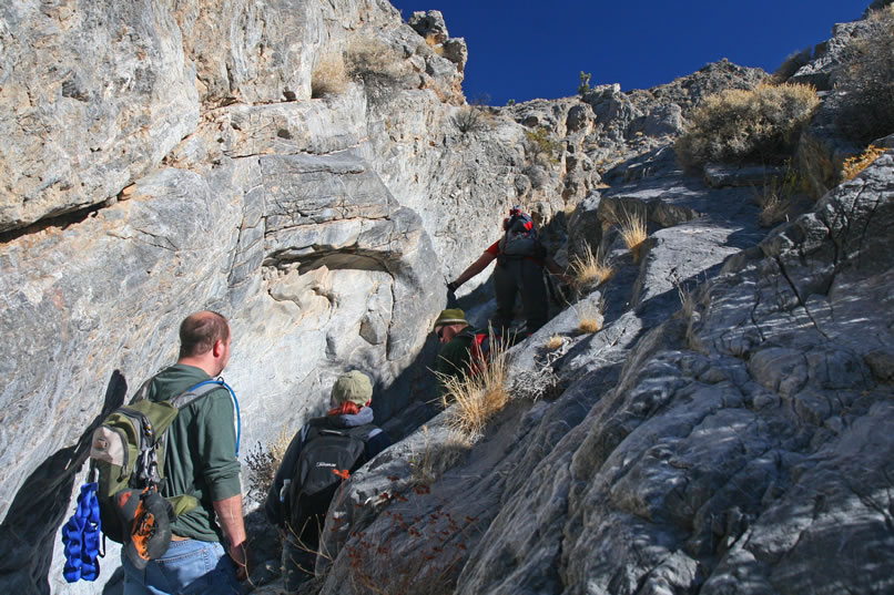 Even though it's a bit steep, we still haven't had to break out the ropes yet.