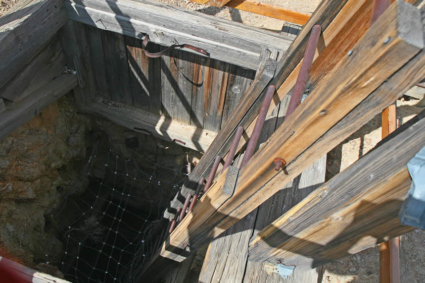A look down the closed shaft.