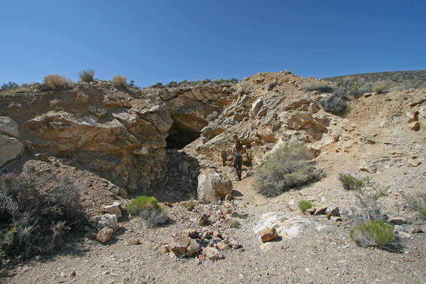 Behind it is a caved in adit.