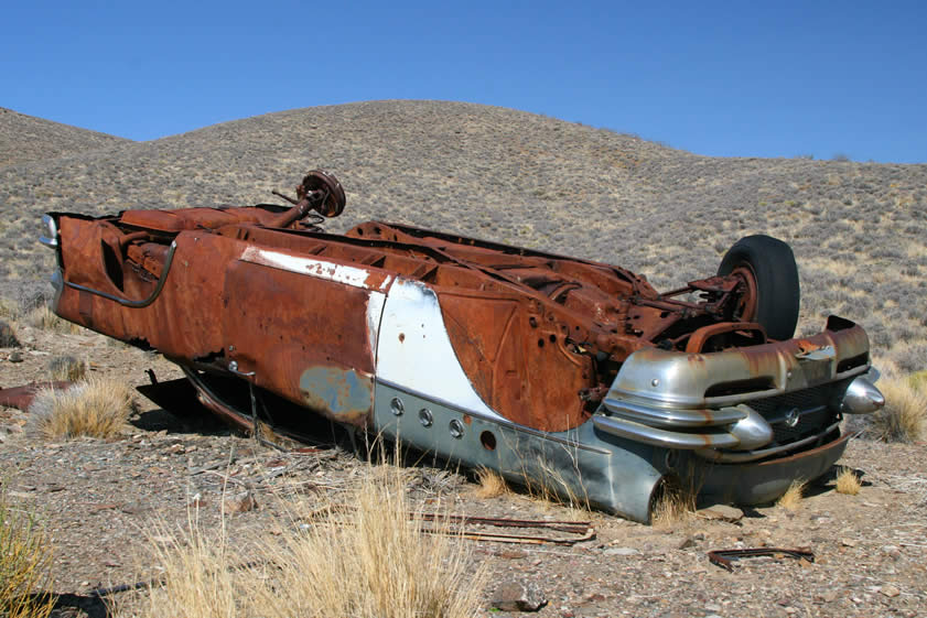 For some reason it seems perfectly natural to find so many old wrecks at mine camp sites.