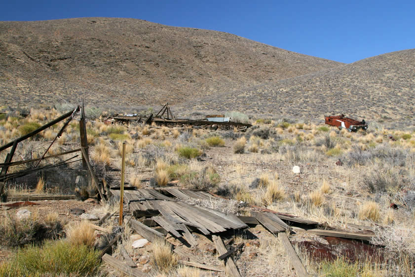 In the left foreground is what appears to be a large chicken coop area.