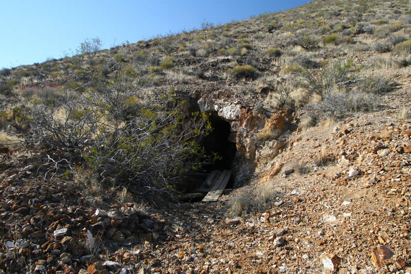The Argenta was a zinc, lead, silver and gold mine.  Here's a look at the approach to one of the tunnels.