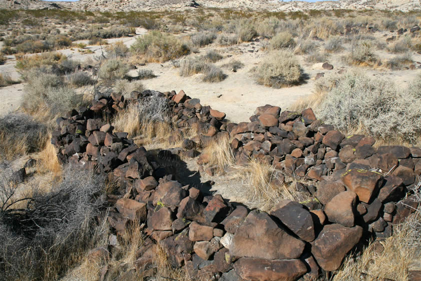This small, rectangular, low-walled stone foundation is a bit of a mystery.  It's surmised that it might have been associated with a stage stop in the canyon.  Little is left that can provide substantive answers, though.