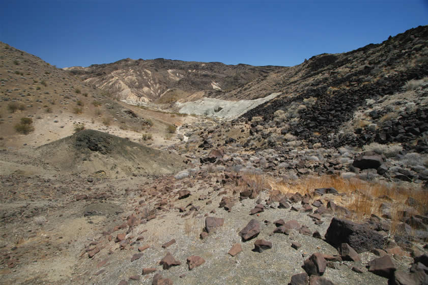 Here's a view from the Spanish Treasure Pointer looking back down toward Black Canyon.  That's where we're headed now.  It's time to head for the highway.