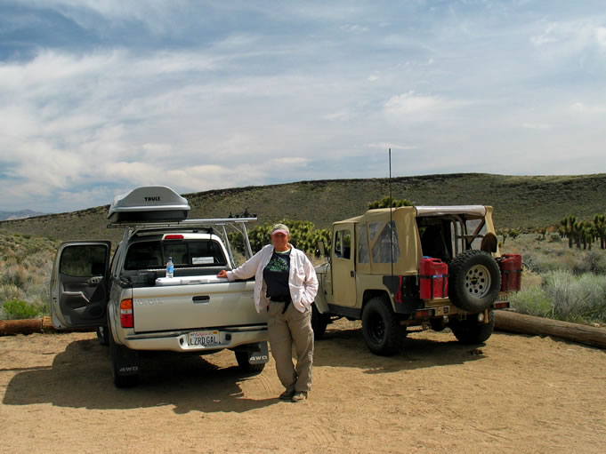 At the parking area for the Bircham Springs campsite.