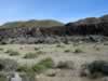 The walls of the wash grew taller as we approached the junction of a side wash with the main wash. (106kb)