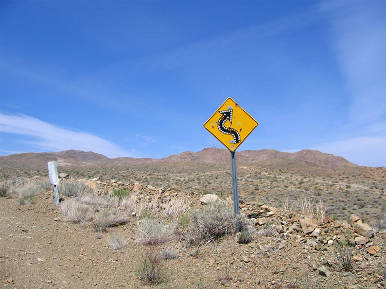 When the tower was still operational the road up to it was well maintained and even had helpful signage.
