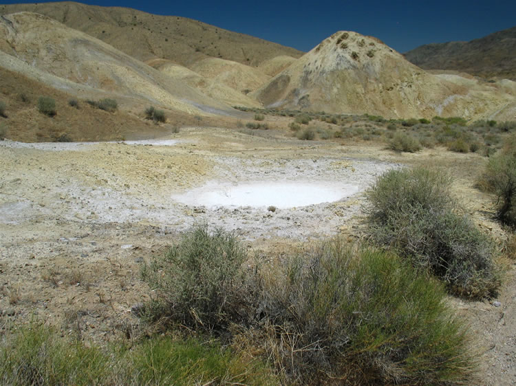 Another of those impact craters.  This one is full of evaporated salts.