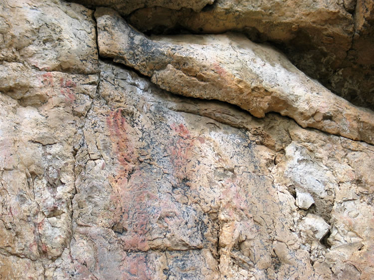 A view of a different part of the same rock face.