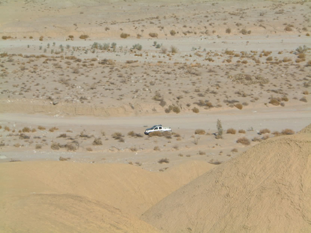 Looking down at Fish Creek Wash.