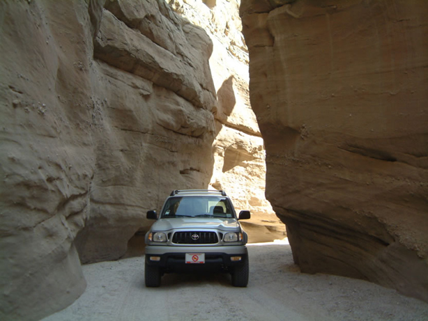Sandstone Canyon has been called the queen of all desert washes and can be driven for several miles.