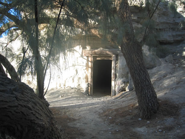 Dugout near the campsite.