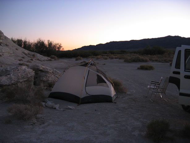 Friday night campsite.