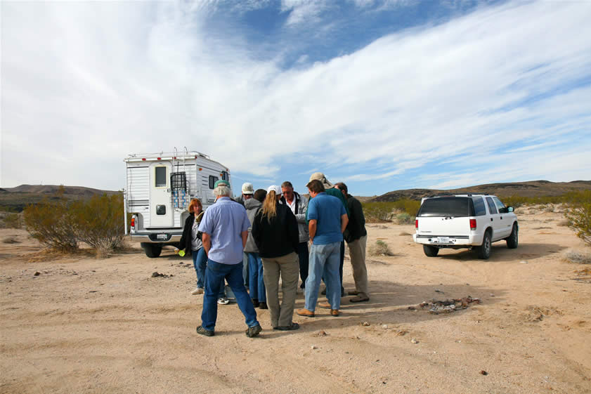 Accompanied by our military liaison, we make our way to the first collecting site.  It turns out that he is himself a bit of a rockhound and he presents us with small chunks that he thinks might be tektites formed from a meteorite impact nearby.