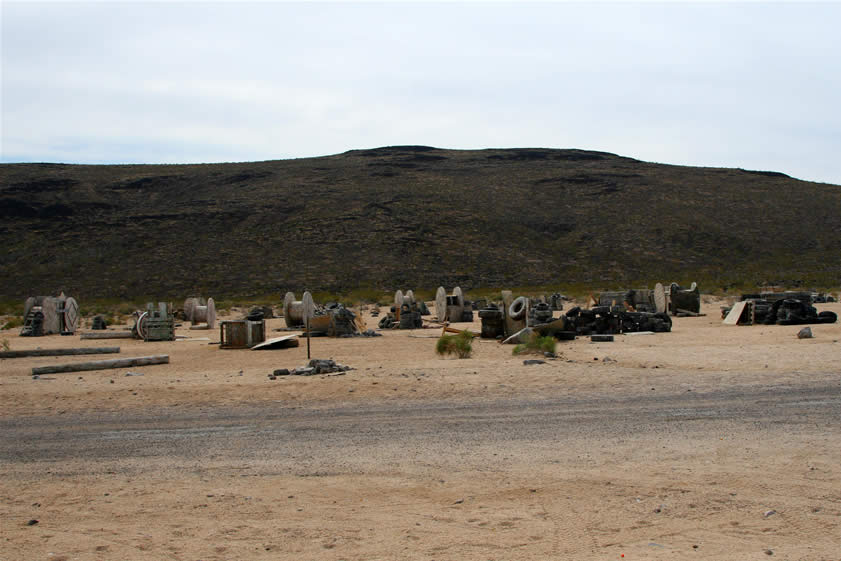 The parking for our second area is among row after row of munitions bunkers.  From here we'll dodge our way through the paintball course in the foreground and up into the hills beyond.