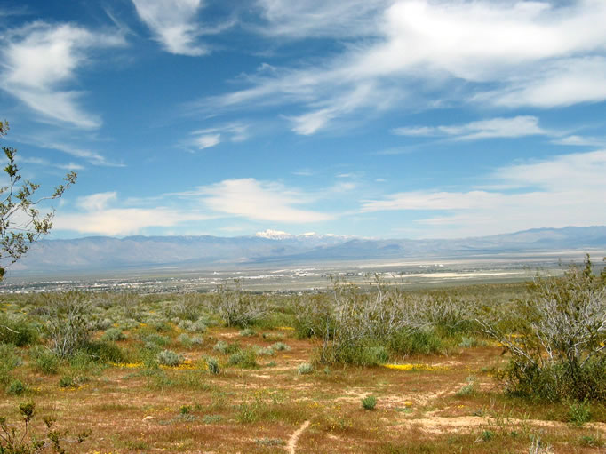 Another view of Ridgecrest and the China Lake Naval Air Weapons Station.