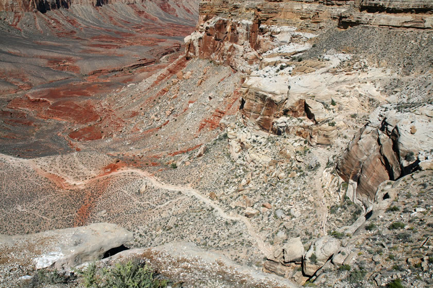 The plunging and twisting trail below us made us realize that the upcoming hike was not something to take lightly.