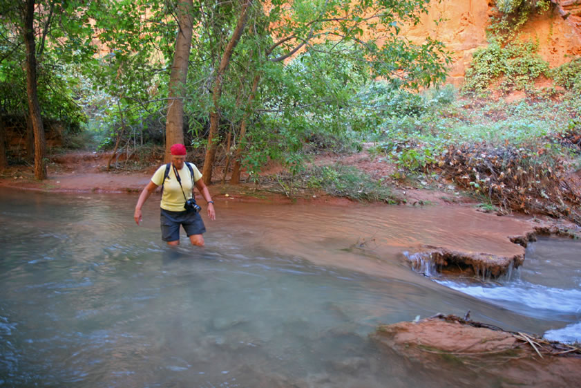 Although it doesn't look like it, the water in this central channel is flying!