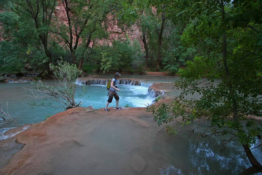 Finally, though, we're back to the river and walking the pour-offs.  Almost home now!