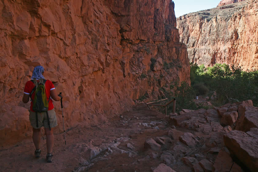 Down this trail and to the left will bring us back to the beginning of the campground.