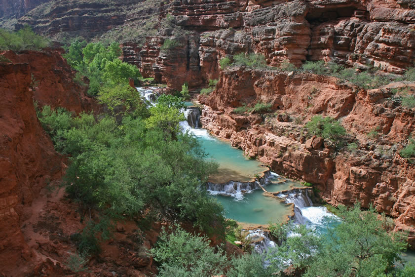 As Jamie heads back to camp, Niki, Jenny and Joyce are rewarded with their hard earned view of  the Beaver Falls stretch of the river and then also begin their return hike.
